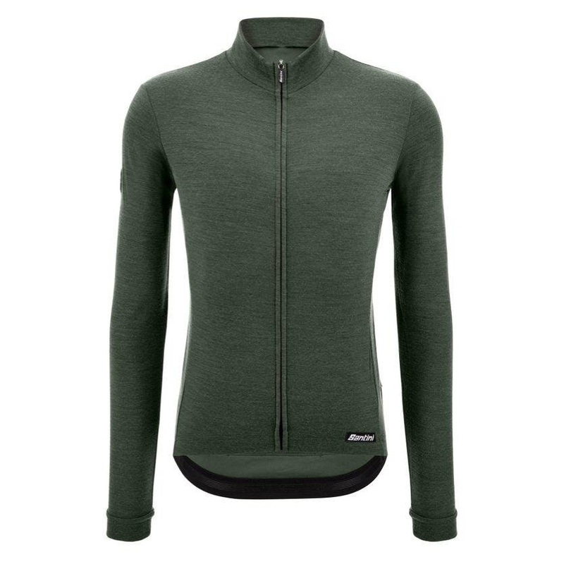 Santini Impetus Long Sleeve Men’s Cycling Jersey (Military Green) L