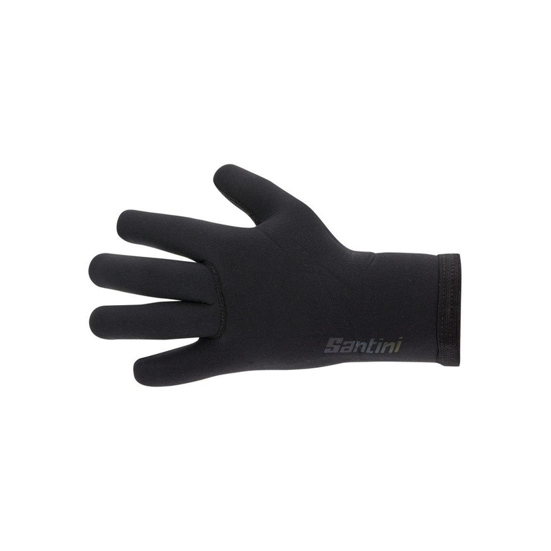 Santini Shield Unisex Cycling Gloves (Black) L