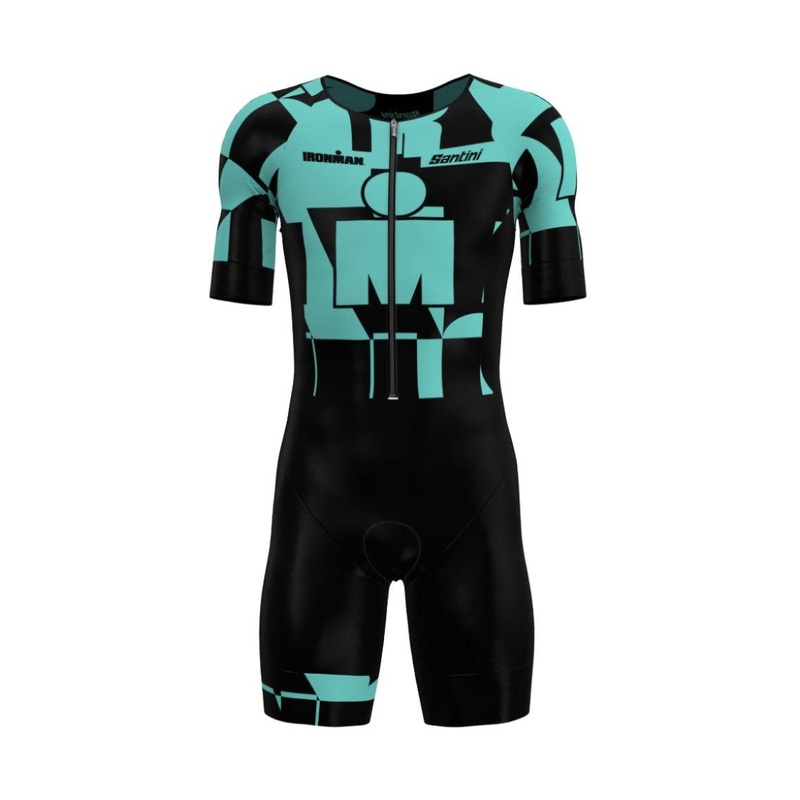 Santini Enigma Men’s Triathlon Suit (Aqua) S