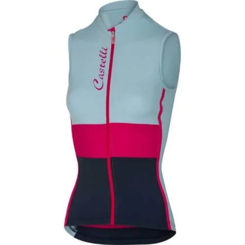 Castelli Protagonista Women’s Cycling Jersey  (Pale Blue/Raspberry/Navy) XS