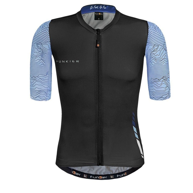 Funkier Mello Elite Mens Cycling Jersey (Blue/Black) XS