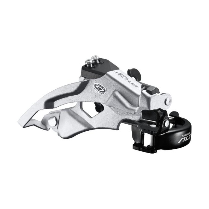 Shimano Altus M370 9 Speed Front Derailleur Clamp On- 34.9mm W/ 31.8 & 28.6mm Adaptor