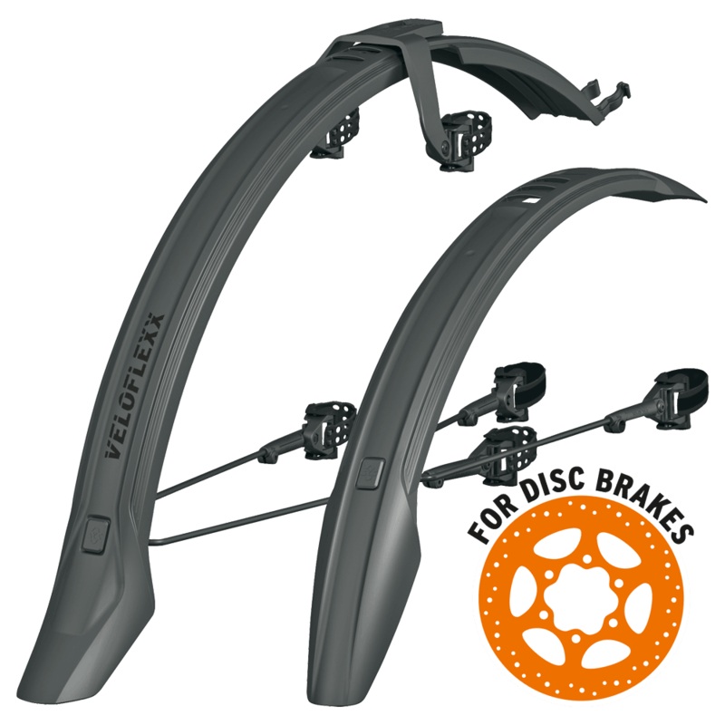 Veloflexx 55mm Mudguard Set (Black) Front & Rear