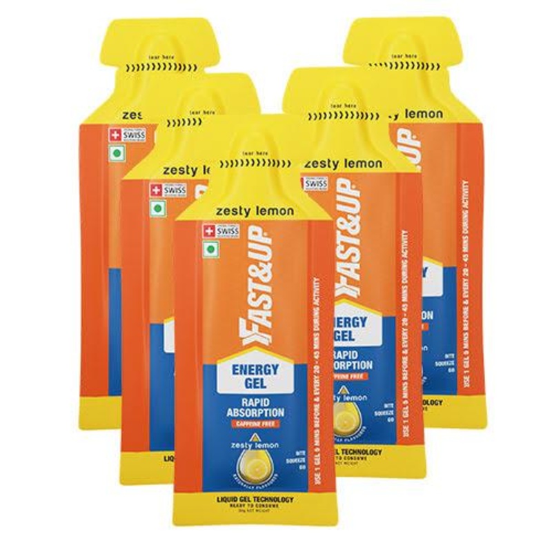 Fast&Up Energy Gel (Zesty Lemon) Pack Of 5
