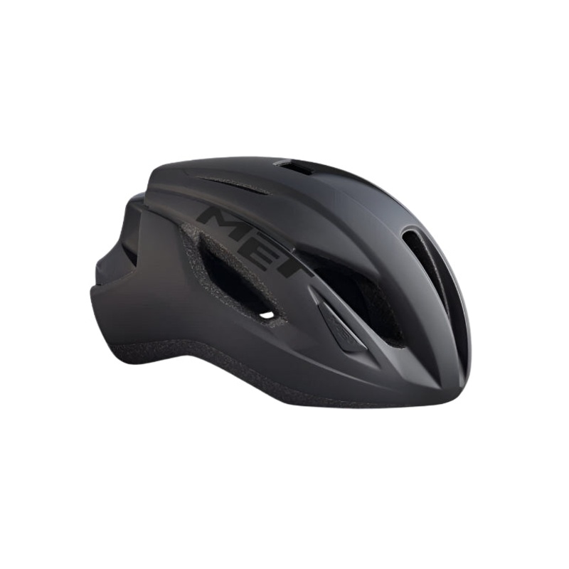 MET Strale Road Cycling Helmet (Black Matt Glossy) Large (59-62)cm