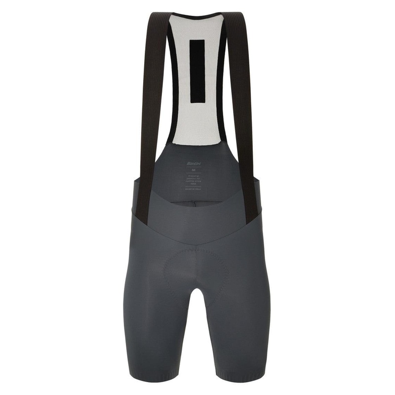 Santini Plush Men’s Cycling Bibshorts (Grey) S