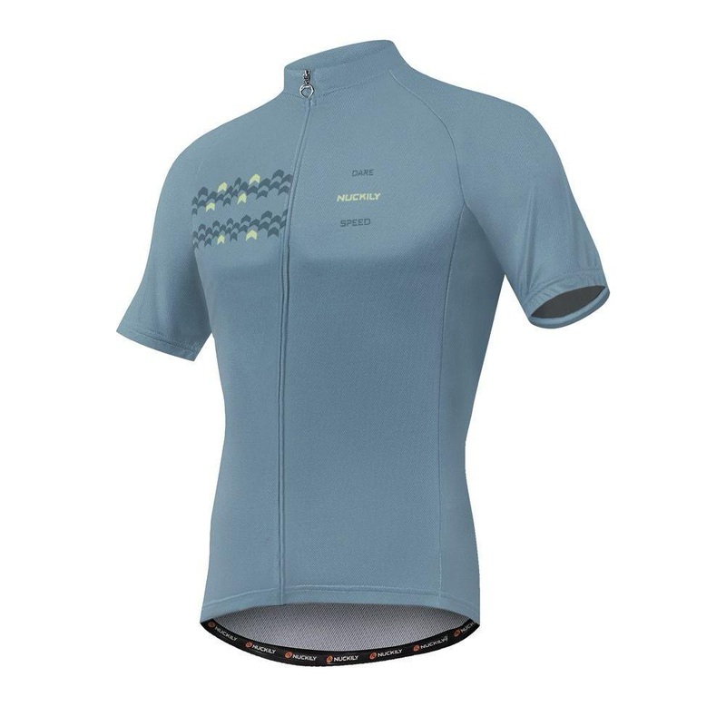 Nuckily MA032 Men’s Cycling Jersey (Gray Blue) S