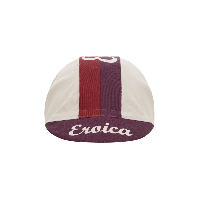 Santini Eroica Quiete Unisex Cycling Cap (Bordeaux) One Size