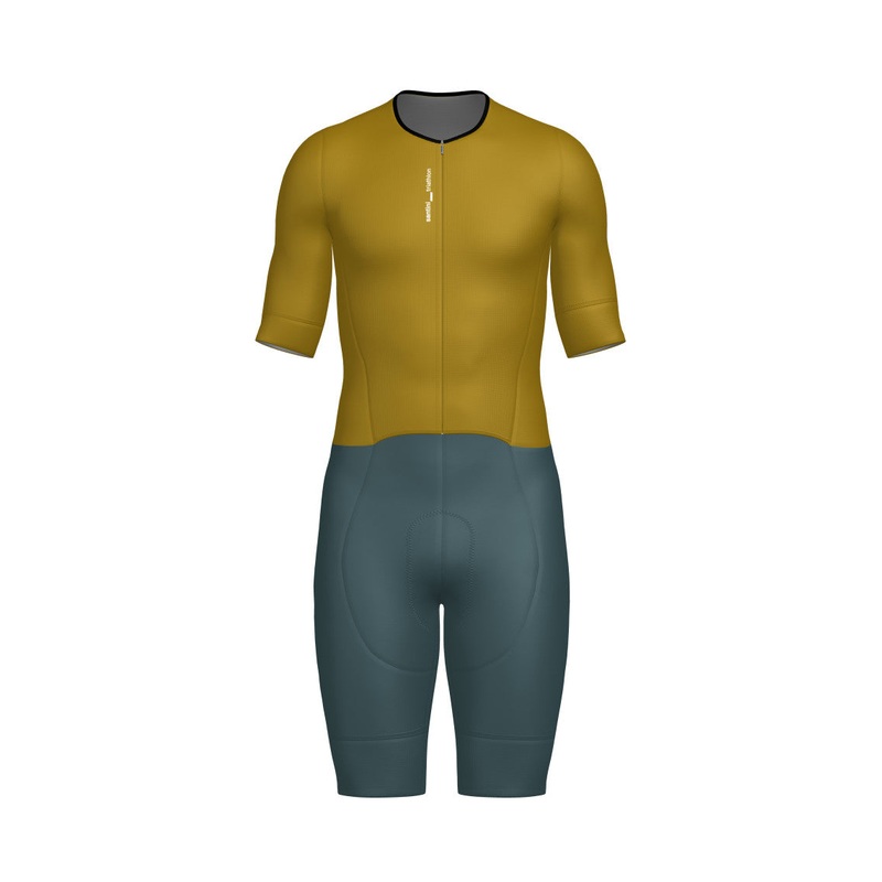 Santini Leaf Men’s Triathlon Suit (Ochre) S