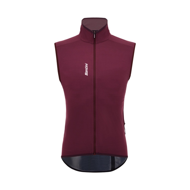 Santini Magic Unisex Cycling Rain Vest (Burgundy) M