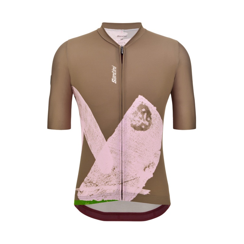 Santini Note Men’s Cycling Jersey (Military Green) M