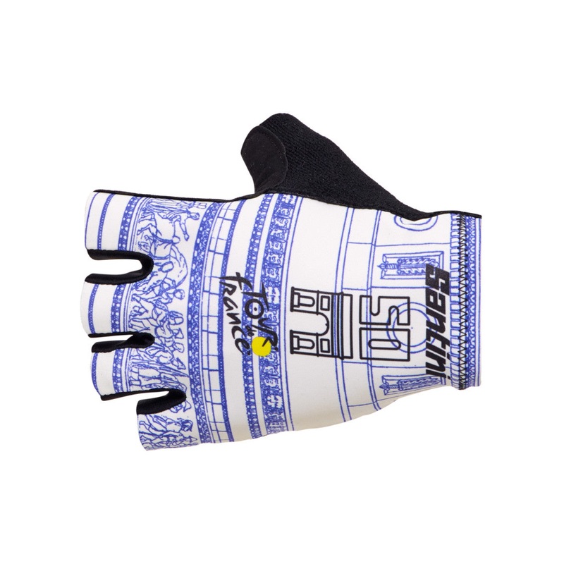 Santini TDF Arrivee Arc De Triomphe Unisex Cycling Gloves (Print) M