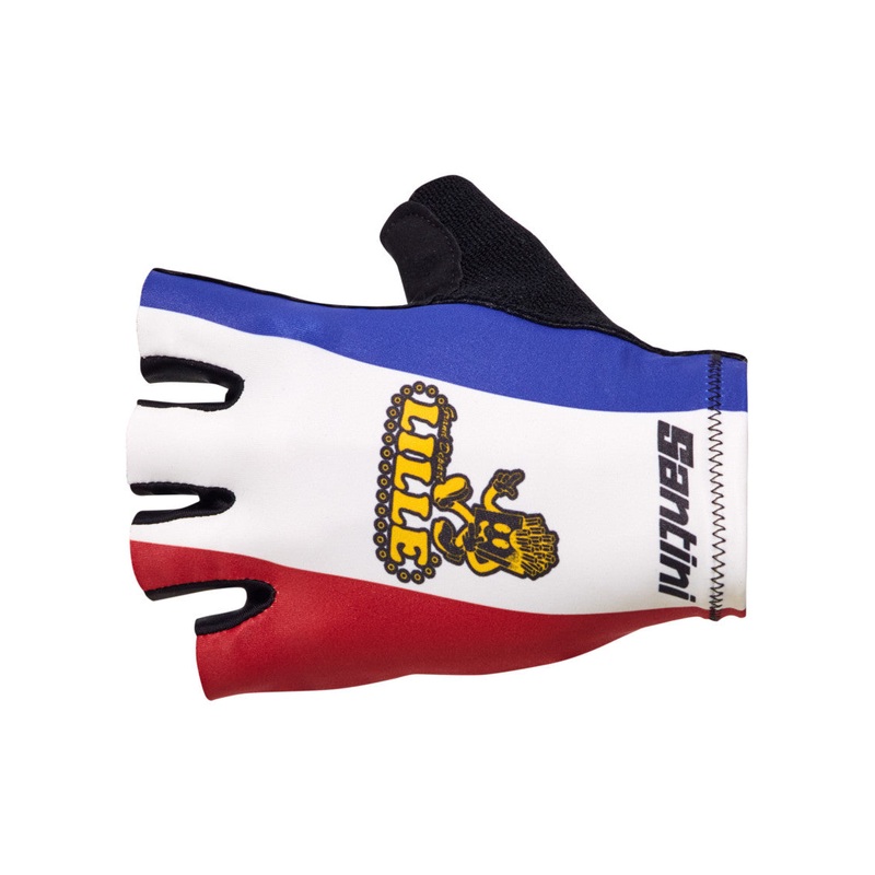 Santini TDF Grand Depart Lille Unisex Cycling Gloves (Print) M
