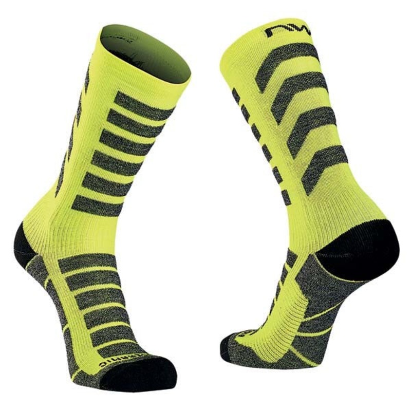 Northwave Husky Ceramic High Men’s Cycling Socks (Yellow Fluo) M