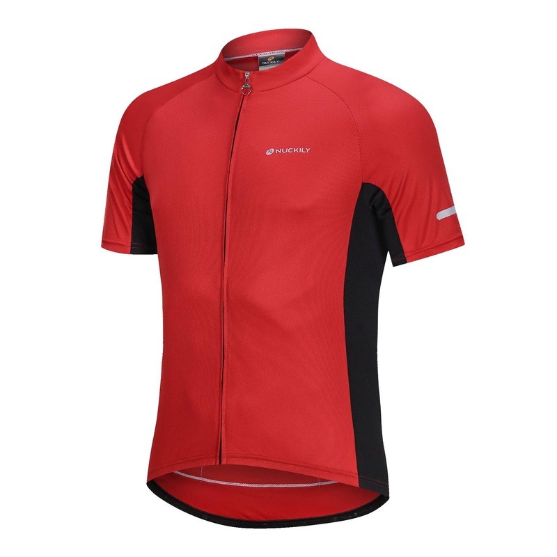 Nuckily MG043 Mens Cycling Jersey (Red) S