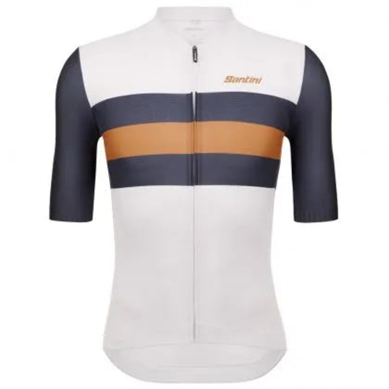 Santini Eco Sleek Bengal Unisex Cycling Jersey (White/Orange) M