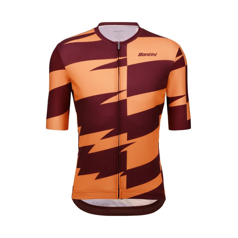 Santini Furia Smart Men’s Cycling Jersey (Burgundy) M