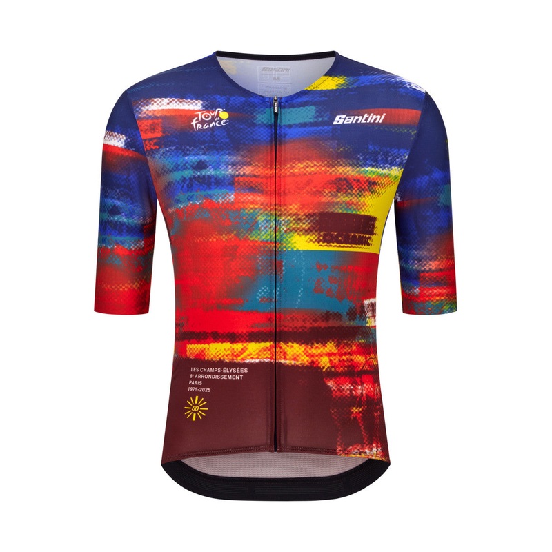 Santini TDF Arrivee Dash Unisex Cycling Jersey (Print) M