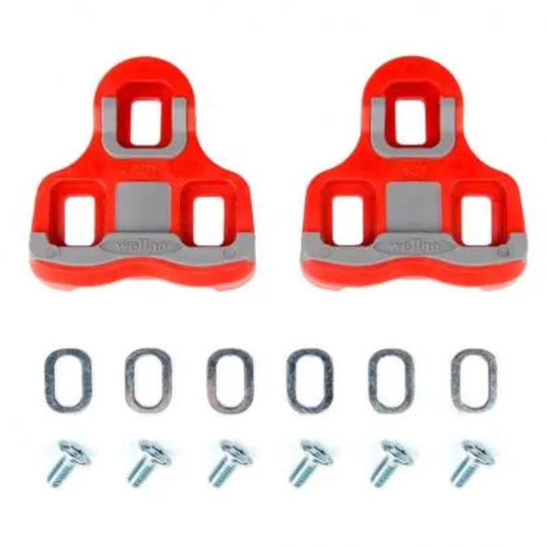 Wellgo RC-7B Road Pedal Cleat (Red/Grey)