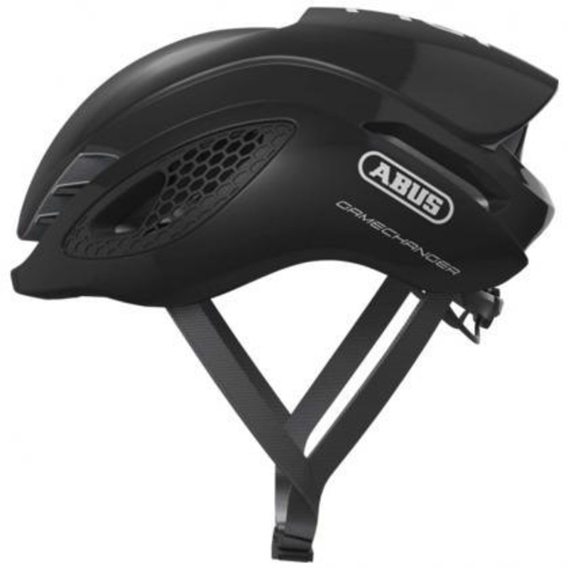 Abus Gamechanger Road Cycling Helmet (Shiny Black) Medium (52-58)cm