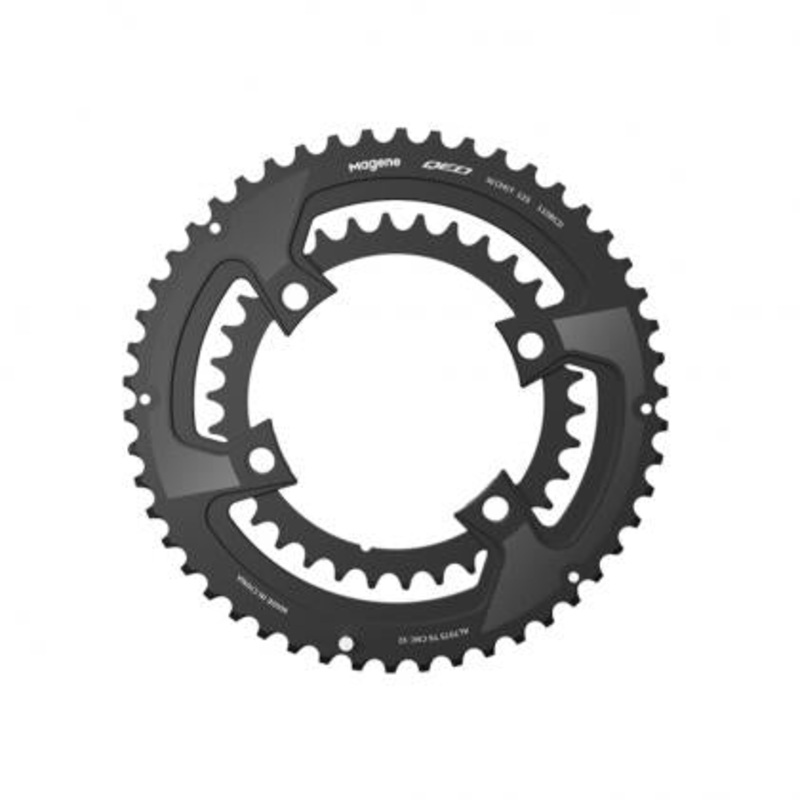 Magene QED Lightweight Split 12 Speed Chainring (Black) 52-36T