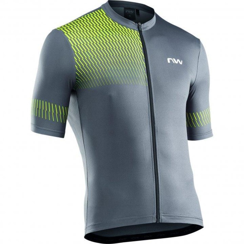 Northwave Origin Mens Cycling Jersey (Dark Grey/Yellow Fluo) S