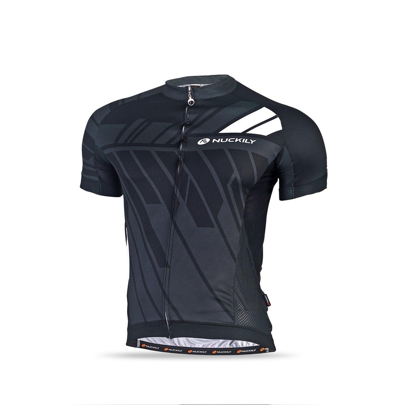 Nuckily MA022 Mens Cycling Jersey (Black) S
