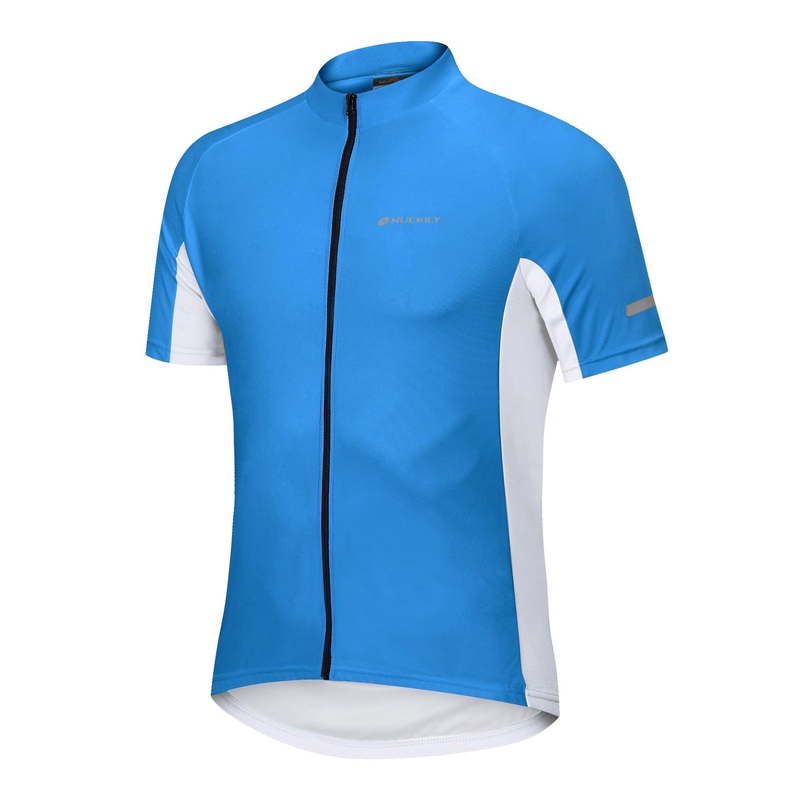 Nuckily MG043 Mens Cycling Jersey (Blue) S