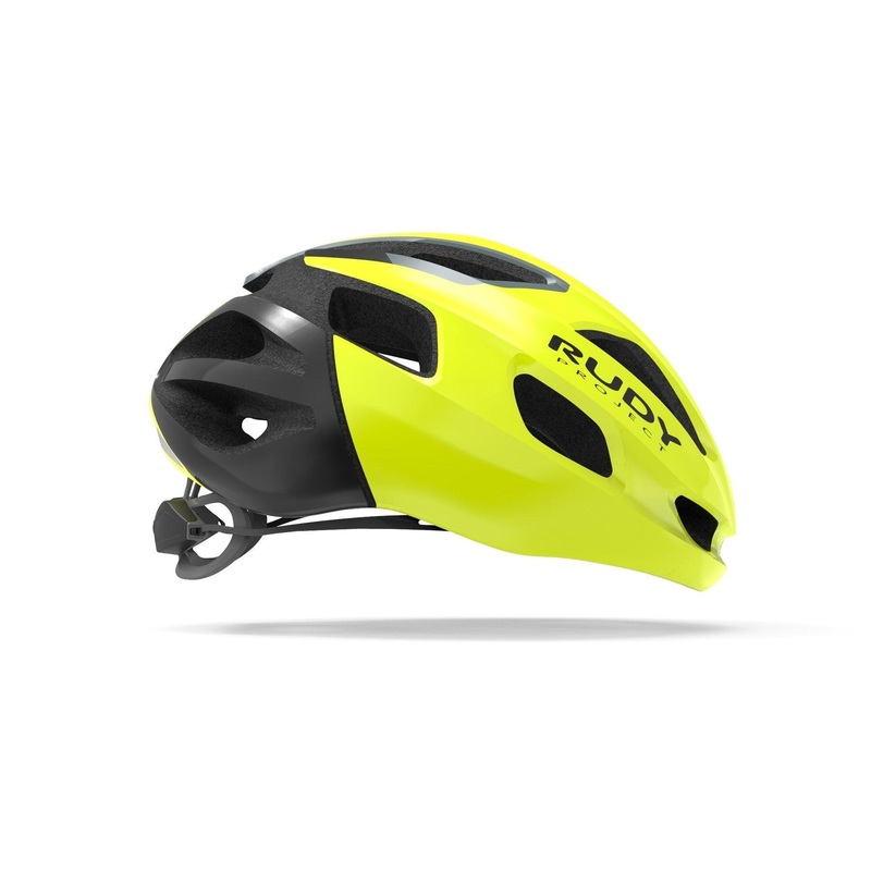 Rudy Project Strym Road Cycling Helmet (Yello Fluo-Shiny) Small-Medium (55-58)cm