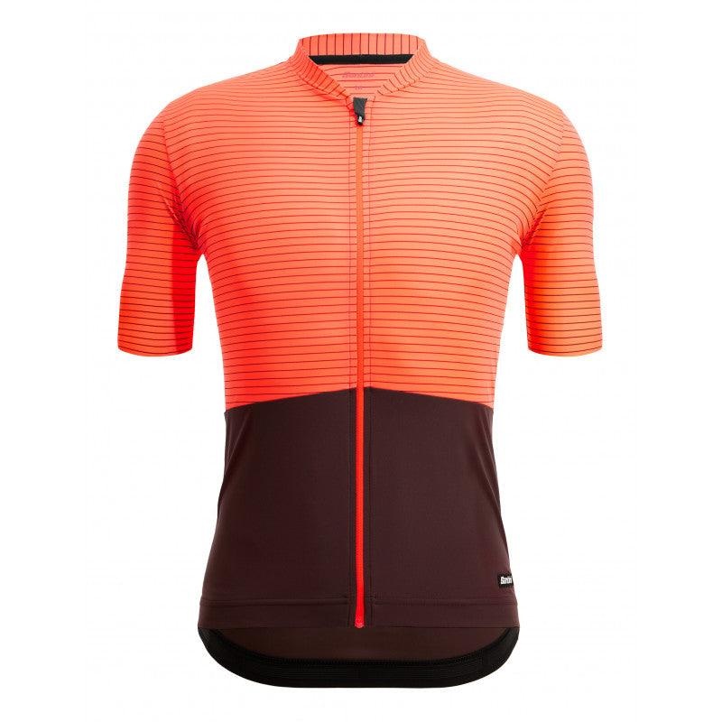 Santini Colore Riga Mens Cycling Jersey (Orange) M