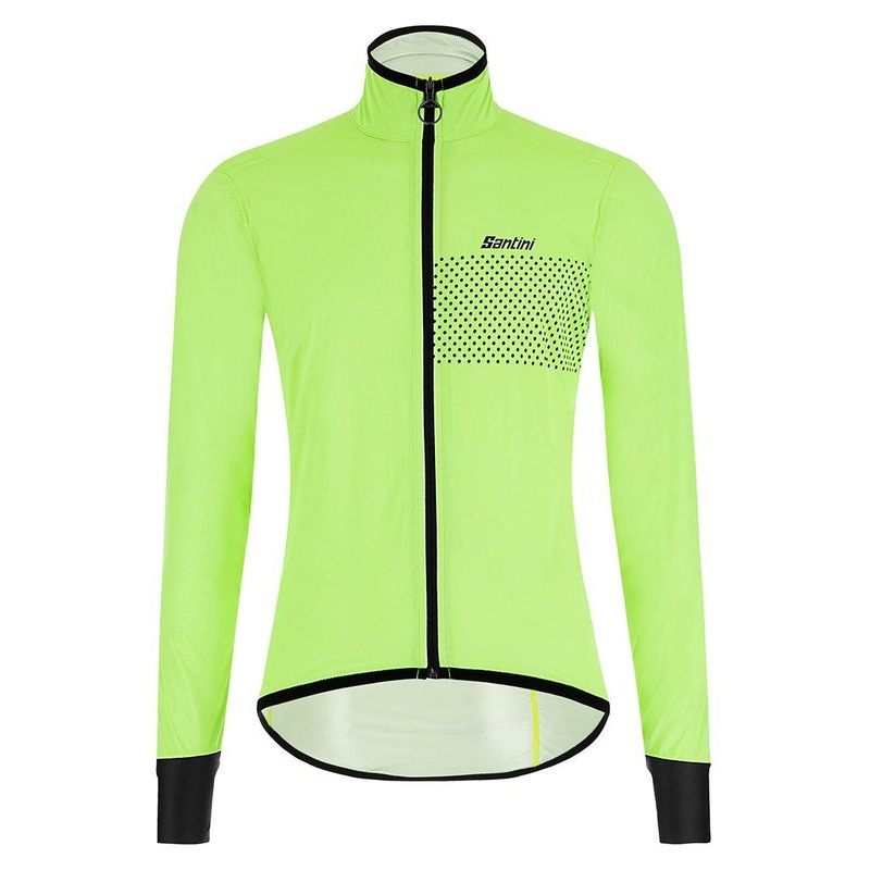 Santini Gaurd Nimbus Rain Jacket (Fluo Green) M