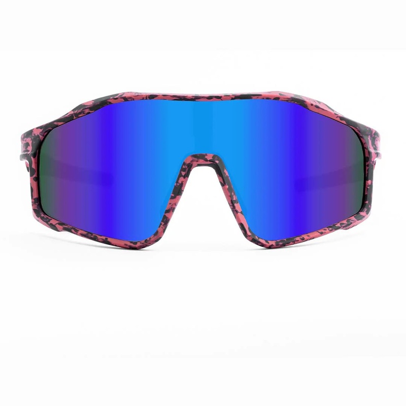 Craycol Like you Berry Much Sport Sunglasses (Blue Reflective/Black/Pinkish Red)