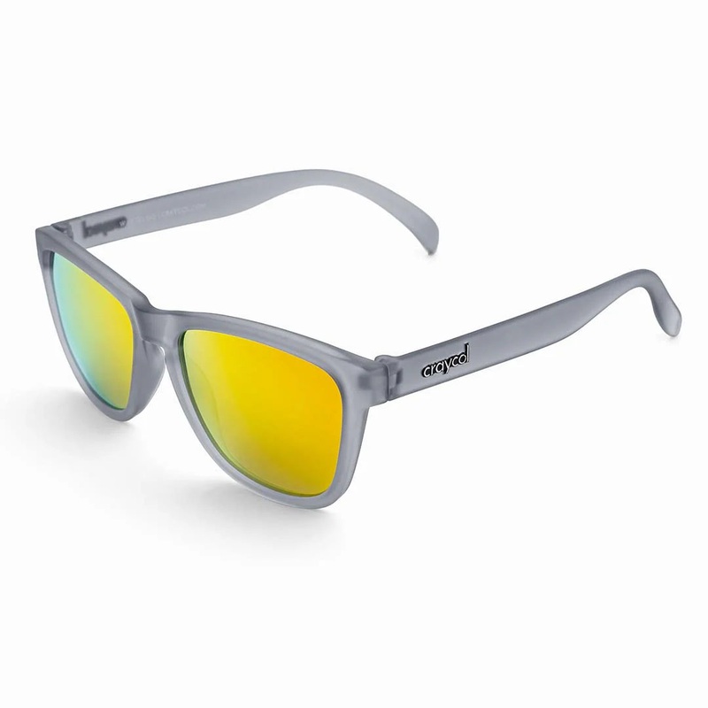 Craycol Storm Chasers Sport Power Sunglasses (Translucent Grey) Single Vision Reflective Cyan Green