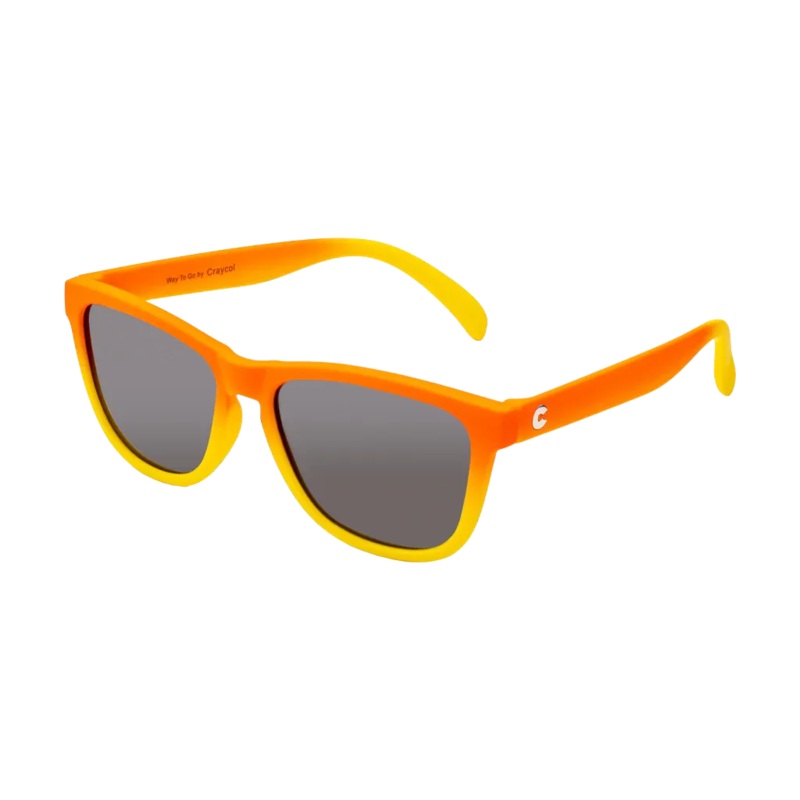 Craycol Sunset Margaritas Power Sunglasses (Orange-Yellow Gradient) Single Vision Reflective Cyan Green