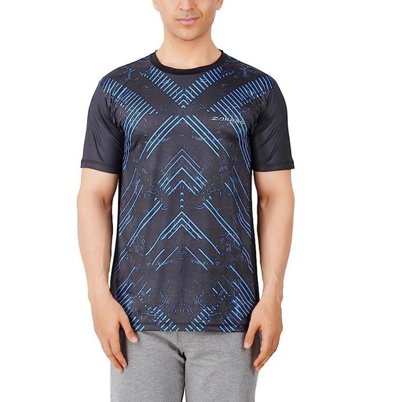 Zakpro Sports Men’s Running T-Shirt (Cross Blue) XS
