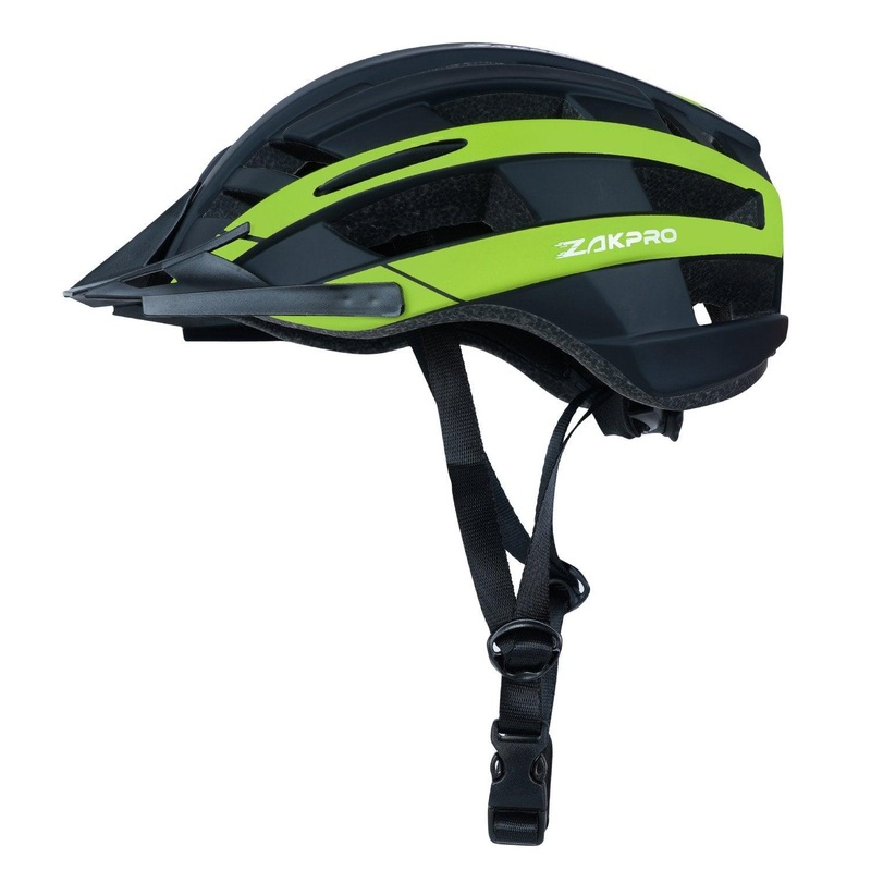 Zakpro Uphill MTB Cycling Helmet (Black) Medium (55-58)cm