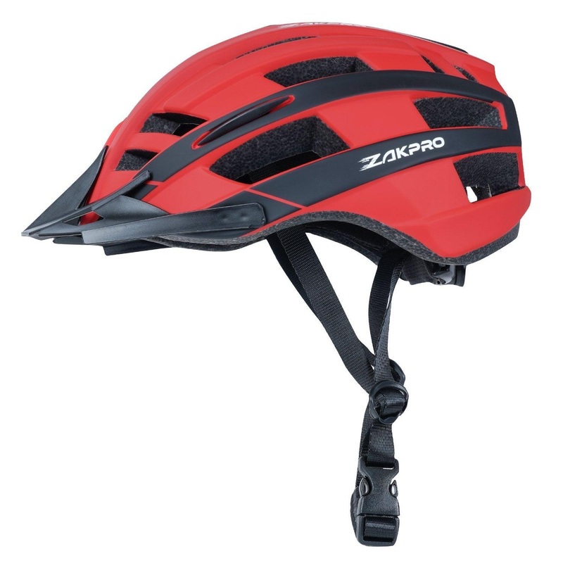 Zakpro Uphill MTB Cycling Helmet (Red) Medium (55-58)cm