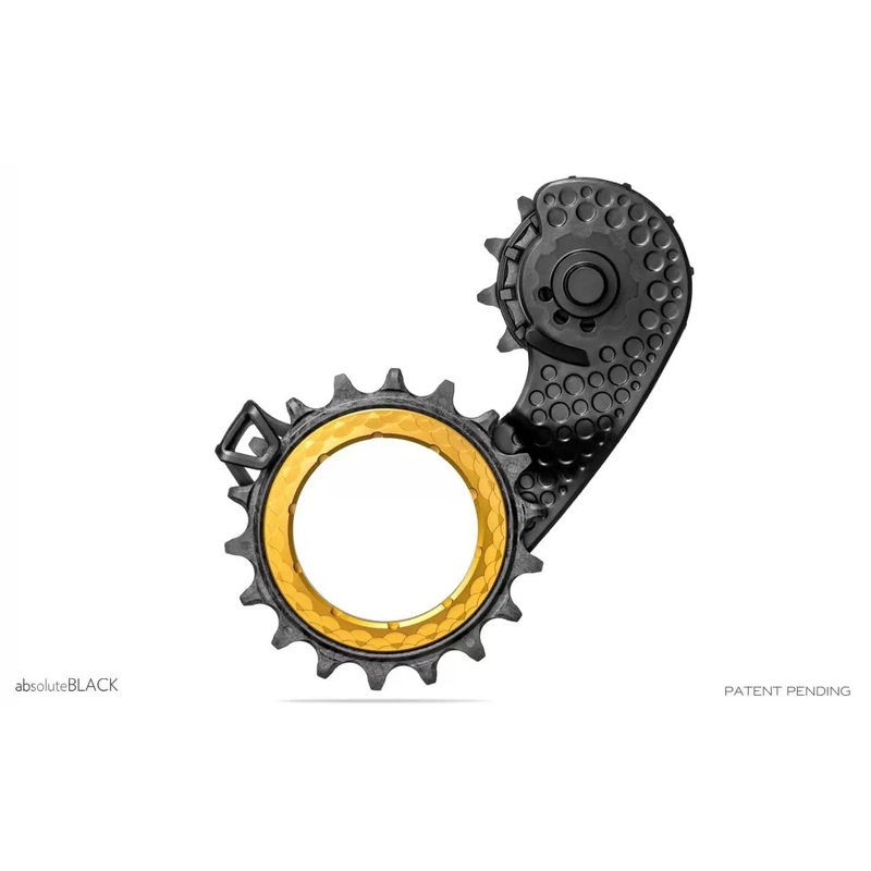 Absolute Black Hollowcage Carbon Pulley Cage (Gold)