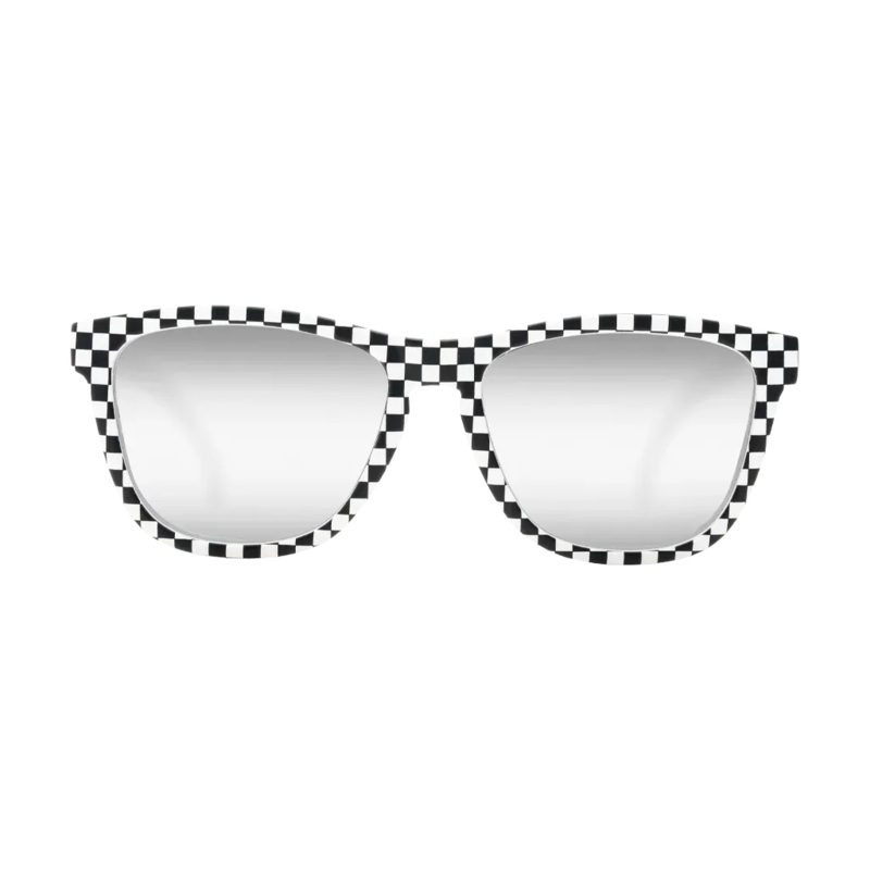 Craycol Raceready Chequered Sunglasses (Icy White Reflective/White-Black)