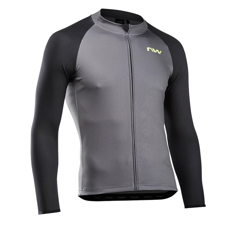 Northwave Blade 4 Long Sleeve Men’s Cycling Jersey (Grey/Yellow Fluoroscent) L