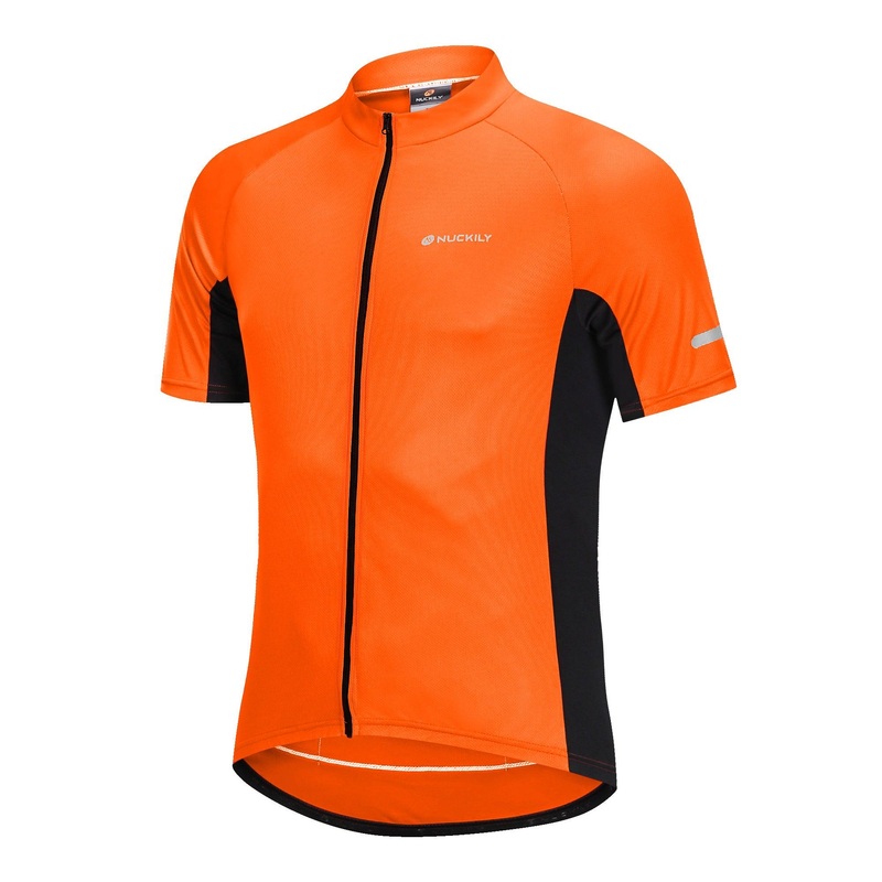 Nuckily MG043 Mens Cycling Jersey (Orange) S
