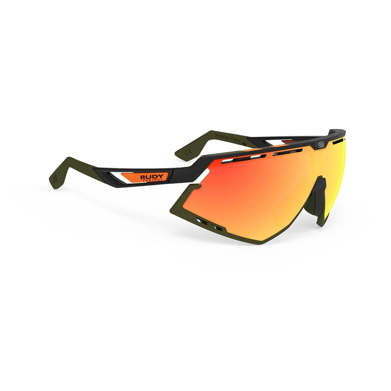 Rudy Project Defender Sport Sunglasses (Stripes/Black Matte/Multilaser Orange)