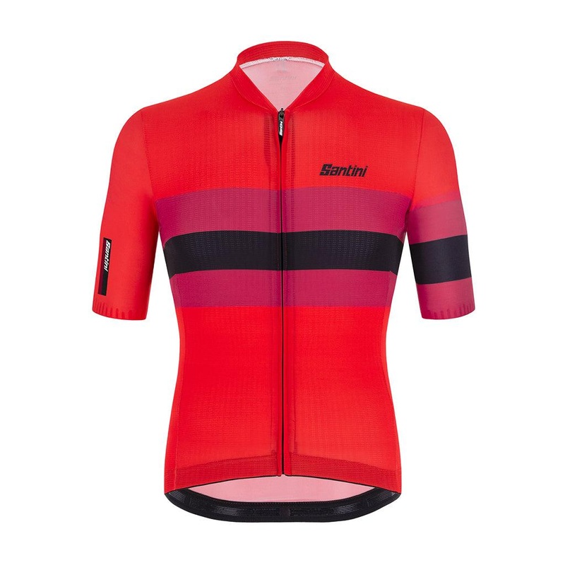 Santini Eco Sleek Bengal Mens Cycling Jersey (Red) L