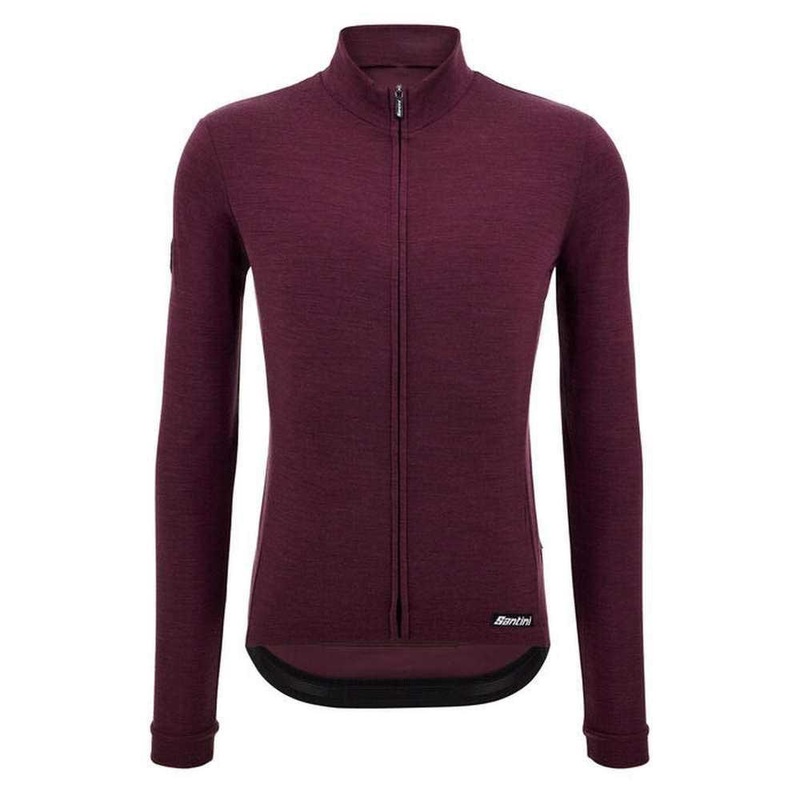 Santini Impetus Long Sleeve Men’s Cycling Jersey (Burgundy) L