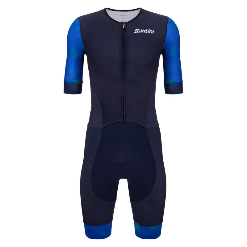 Santini Leaf Unisex Triathlon Suit (Blue) L