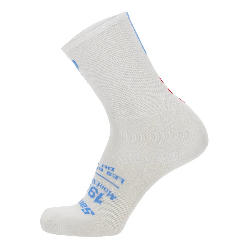 Santini Tour De France Maillot Jaune – M Ventoux Unisex Cycling Socks (White) ML