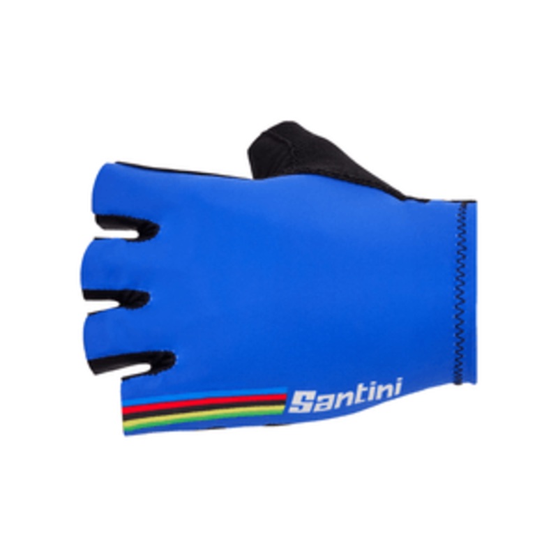 Santini UCI Official Rainbow Unisex Cycling Gloves (Royal Blue) L