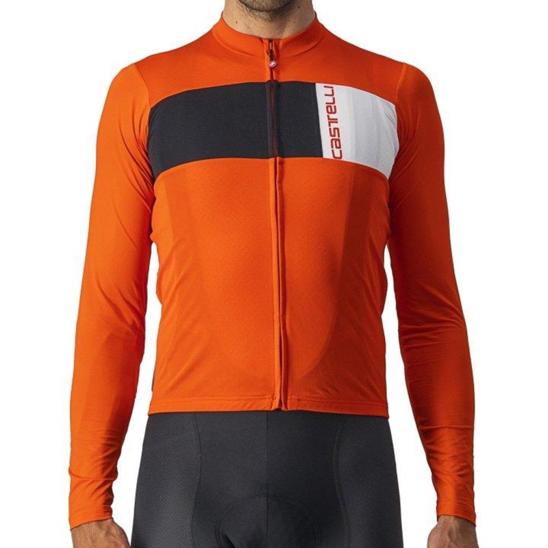 Castelli Prologo 7 Mens Cycling Jersey (Fiery Red/Light Black Ivory) M