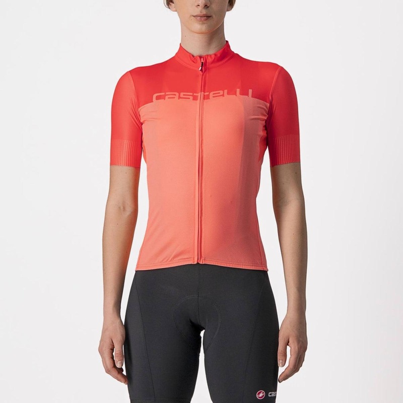Castelli Velocissima Women’s Cycling Jersey (Coral Flash/Brilliant Pink) XS