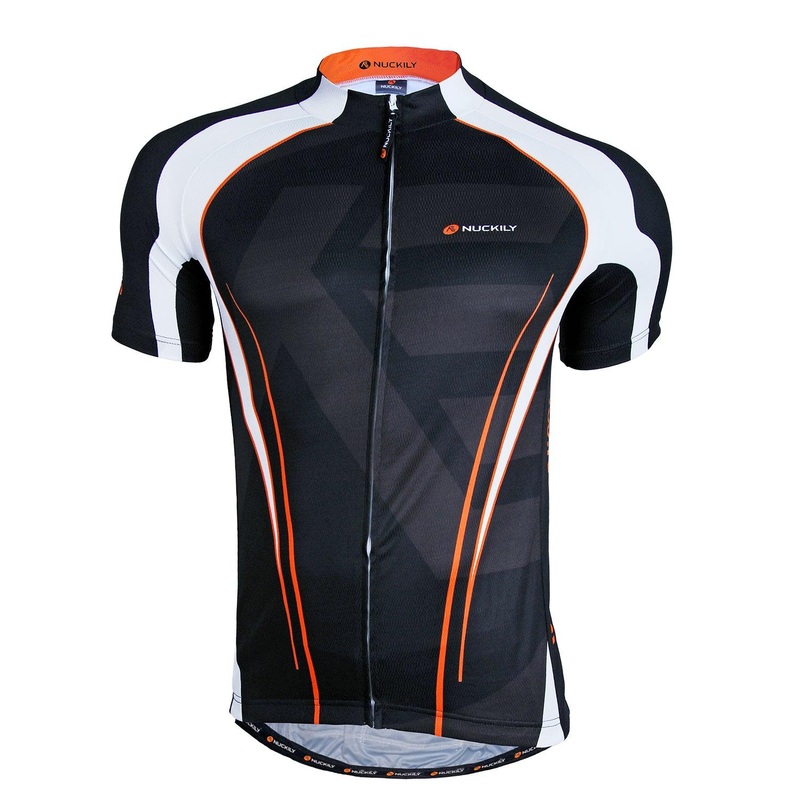 Nuckily NJ512 Mens Cycling Jersey (Black/White) S
